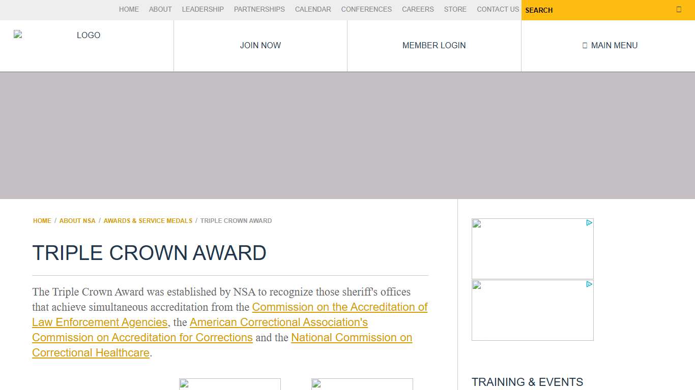 Triple Crown Award NATIONAL SHERIFFS’ ASSOCIATION